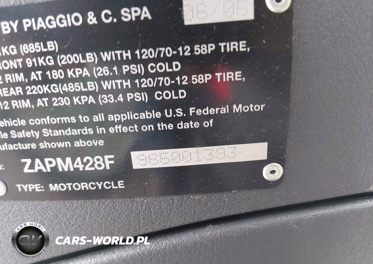 2006 Piaggio Fly 150 VIN:ZAPM428F965001393 - 10