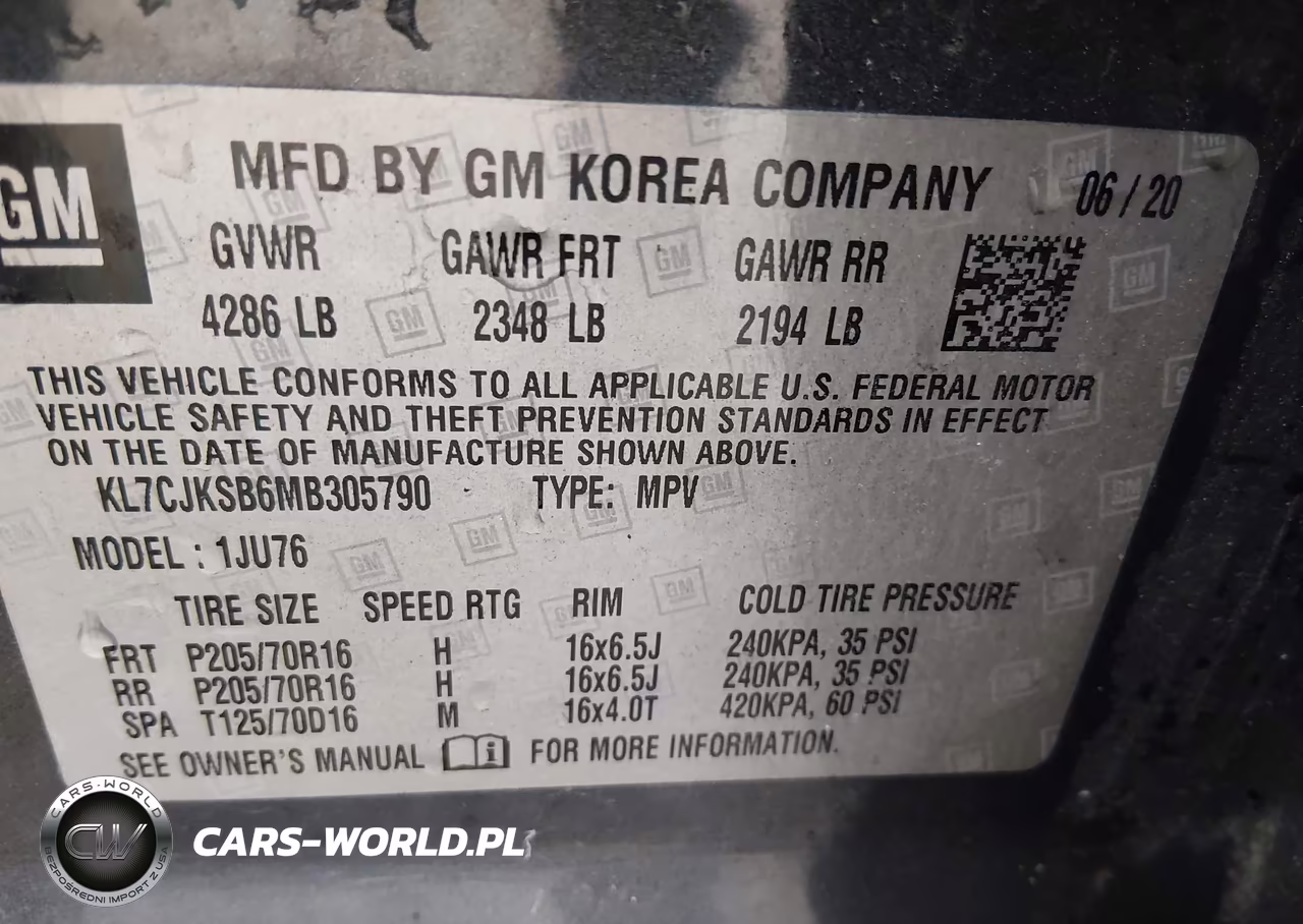 2021 Chevrolet Trax Fwd Ls VIN:KL7CJKSB6MB305790 - 9