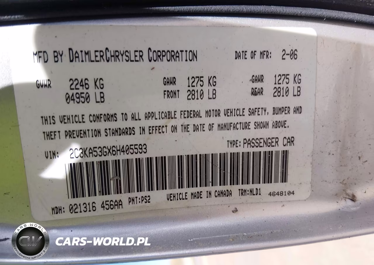 2006 Chrysler 300 Touring VIN:2C3KA53GX6H405593 - 9