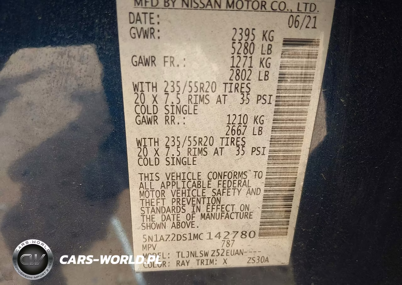 2021 Nissan Murano Platinum Intelligent Awd VIN:5N1AZ2DS1MC142780 - 9