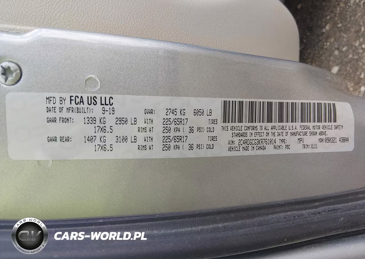 2019 Dodge Grand Caravan Sxt VIN:2C4RDGCG3KR761014 - 9