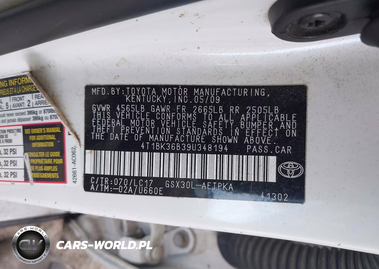2009 Toyota Avalon Limited VIN:4T1BK36B39U348194 - 9