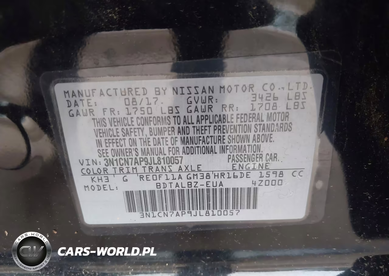 2018 Nissan Versa 1.6 Sv VIN:3N1CN7AP9JL810057 - 9