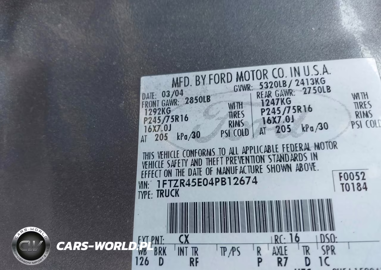 2004 Ford Ranger Edge-Tremor-Xlt VIN:1FTZR45E04PB12674 - 9