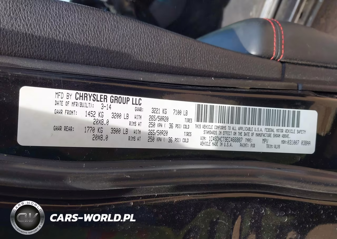 2014 Dodge Durango R-T VIN:1C4SDHCT9EC466887 - 9