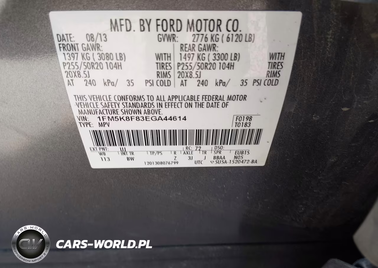 2014 Ford Explorer Limited VIN:1FM5K8F83EGA44614 - 9