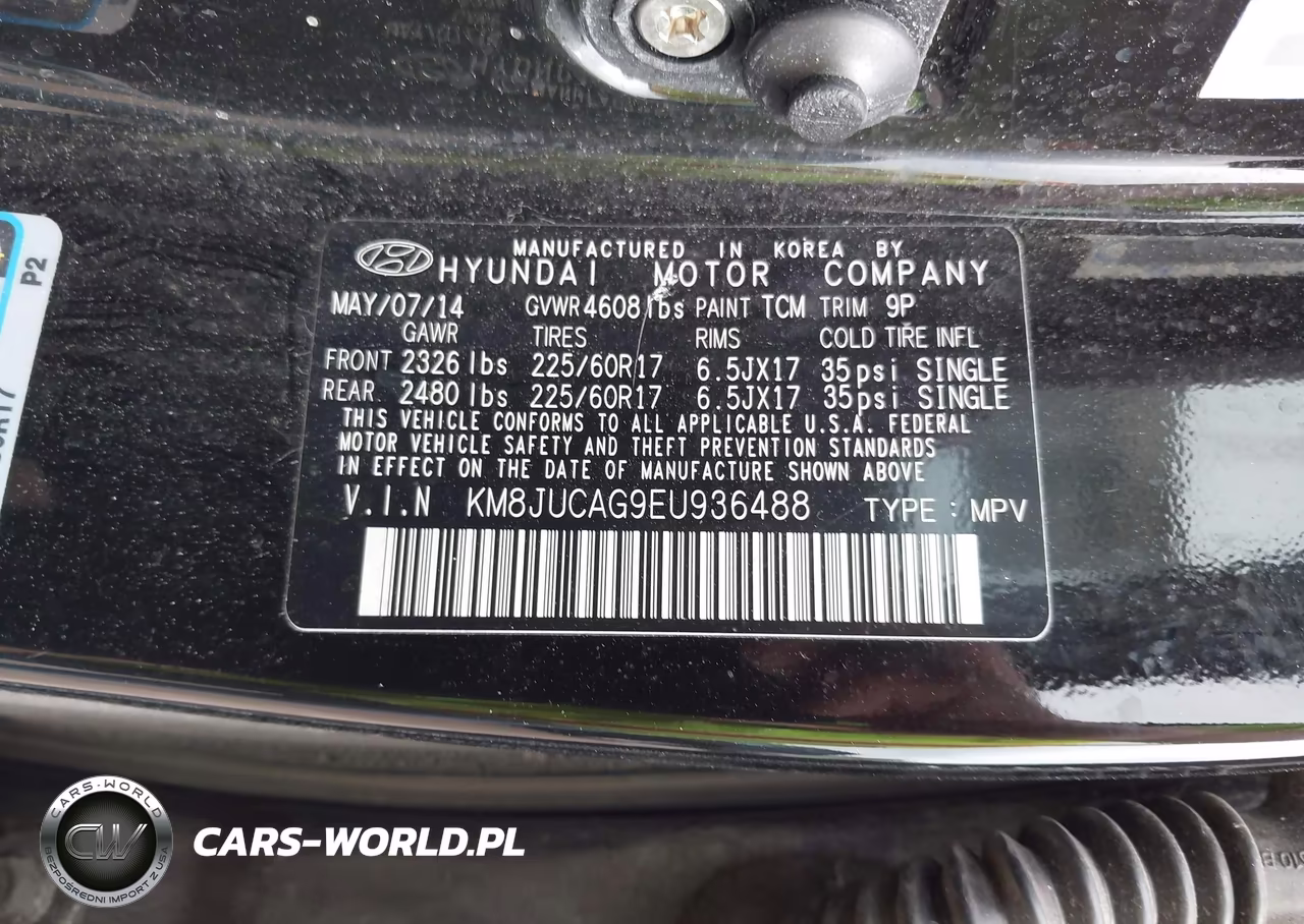 2014 Hyundai Tucson Walking Dead Edition VIN:KM8JUCAG9EU936488 - 9
