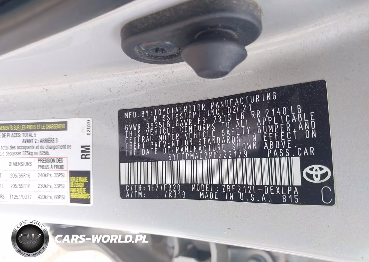 2021 Toyota Corolla Le VIN:5YFEPMAE2MP222179 - 9