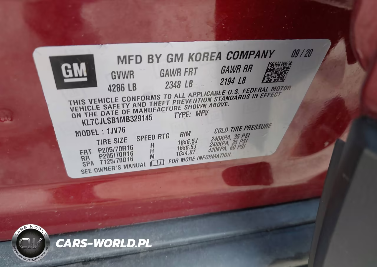 2021 Chevrolet Trax Fwd Lt VIN:KL7CJLSB1MB329145 - 9