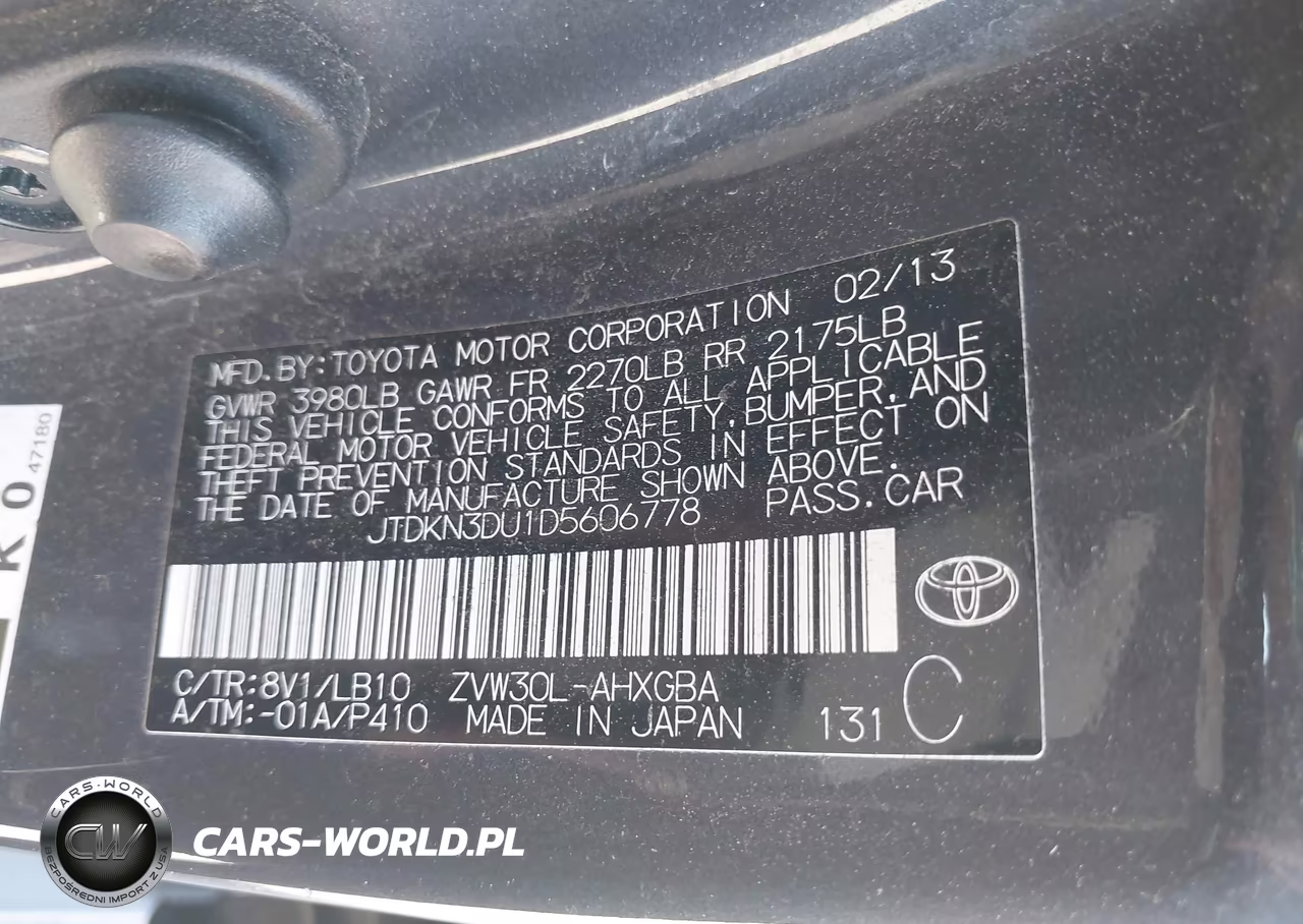 2013 Toyota Prius Five VIN:JTDKN3DU1D5606778 - 9