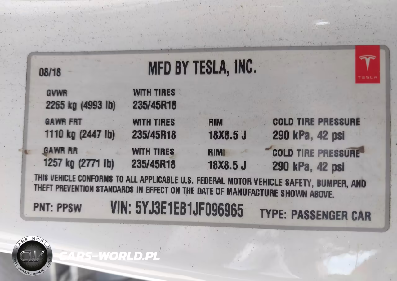 2018 Tesla Model 3 Long Range-Performance VIN:5YJ3E1EB1JF096965 - 9