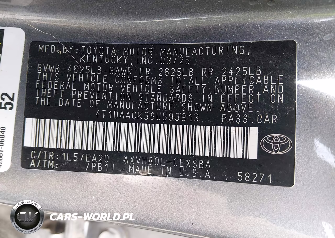 2025 Toyota Camry Se VIN:4T1DAACK3SU593913 - 9