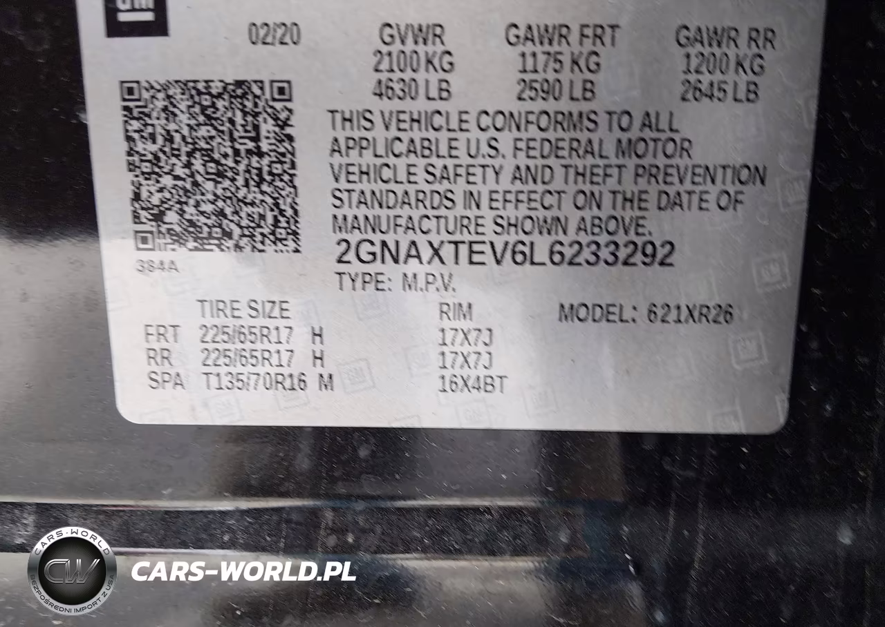 2020 Chevrolet Equinox Awd 2Fl VIN:2GNAXTEV6L6233292 - 9