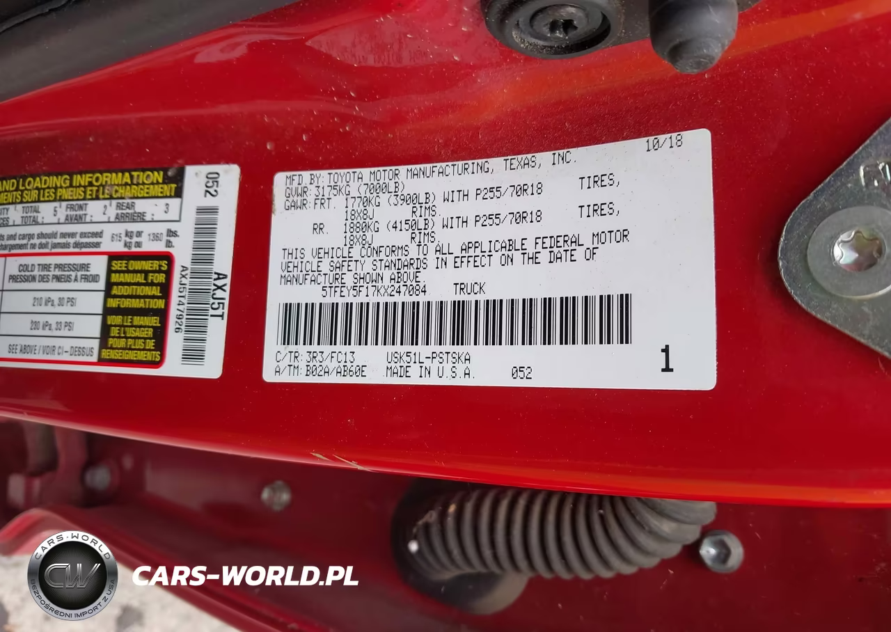 2019 Toyota Tundra Sr5 5.7L V8 VIN:5TFEY5F17KX247084 - 9