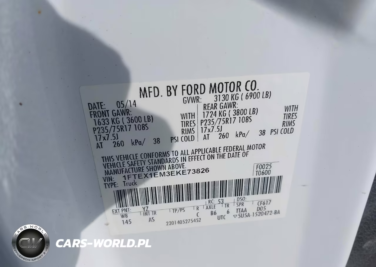 2014 Ford F-150 Xl VIN:1FTEX1EM3EKE73826 - 9