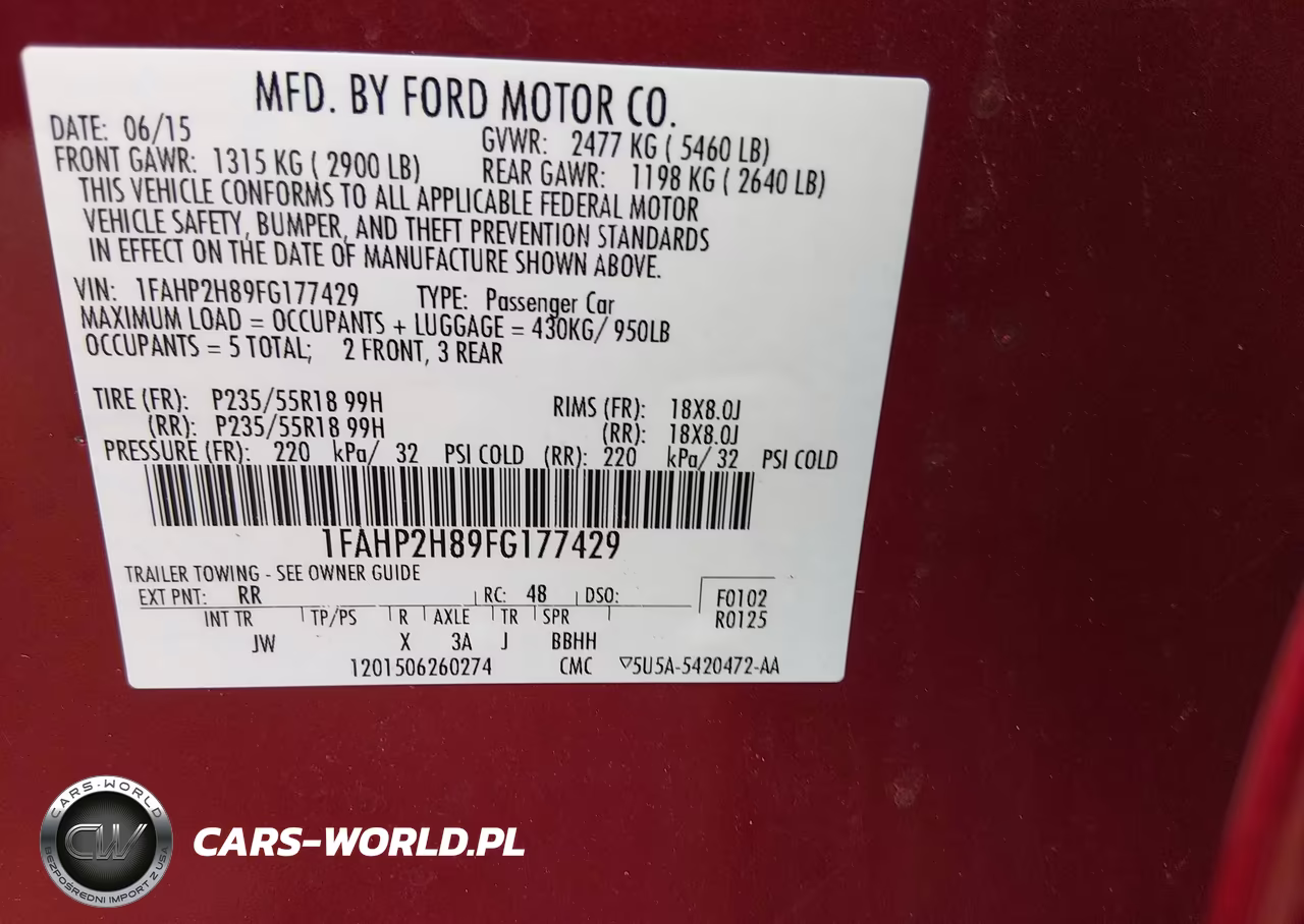 2015 Ford Taurus Sel VIN:1FAHP2H89FG177429 - 9
