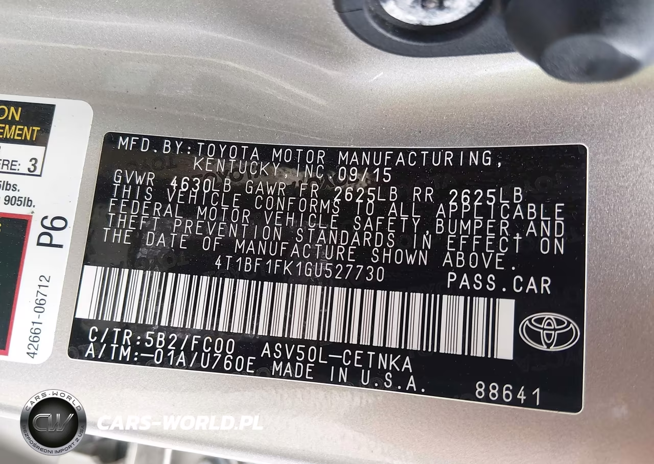 2016 Toyota Camry Le VIN:4T1BF1FK1GU527730 - 9