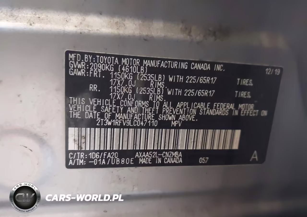 2020 Toyota Rav4 Xle VIN:2T3W1RFV9LC047110 - 9