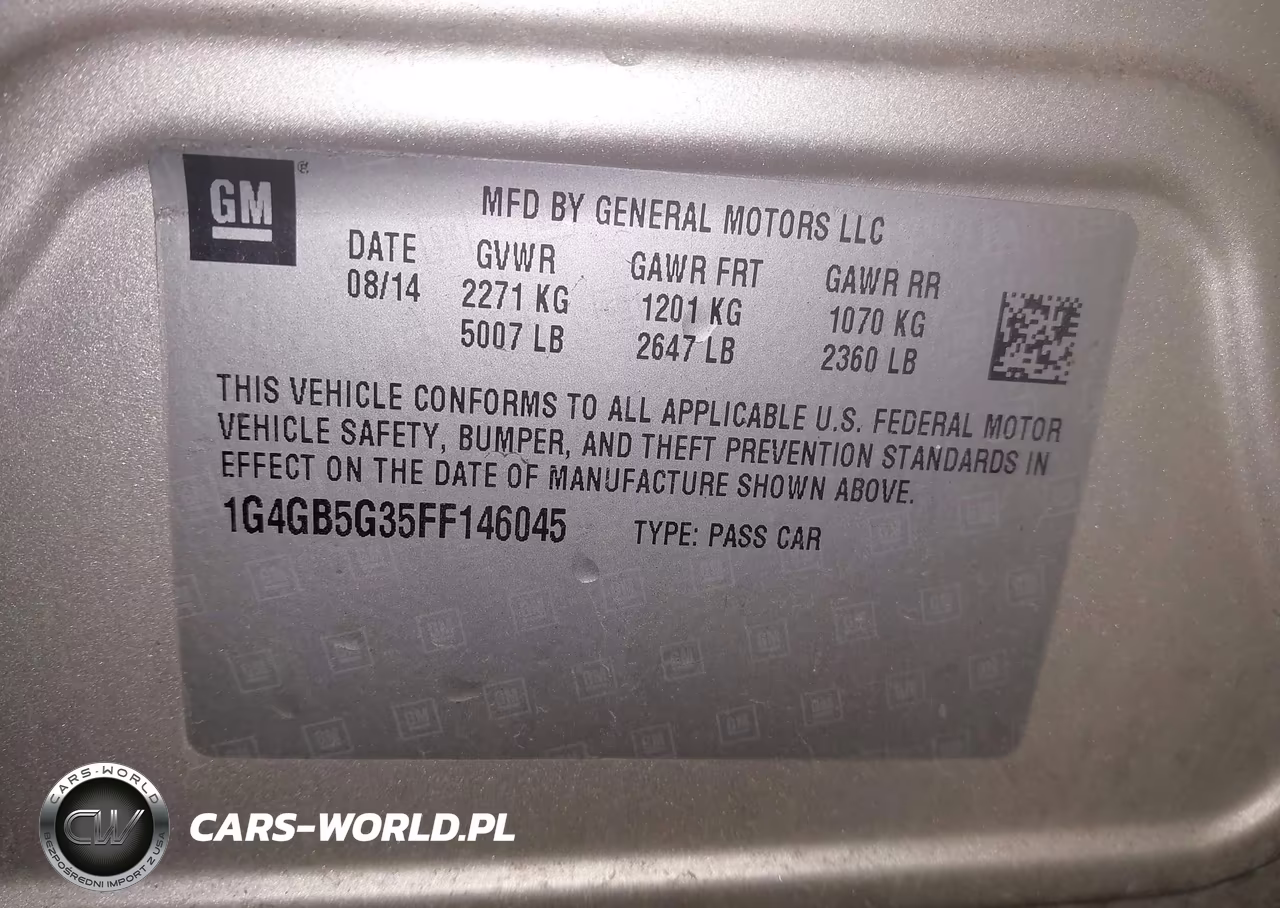 2015 Buick Lacrosse Leather VIN:1G4GB5G35FF146045 - 9