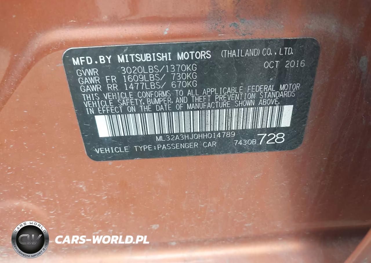 2017 Mitsubishi Mirage Es VIN:ML32A3HJ0HH014789 - 9