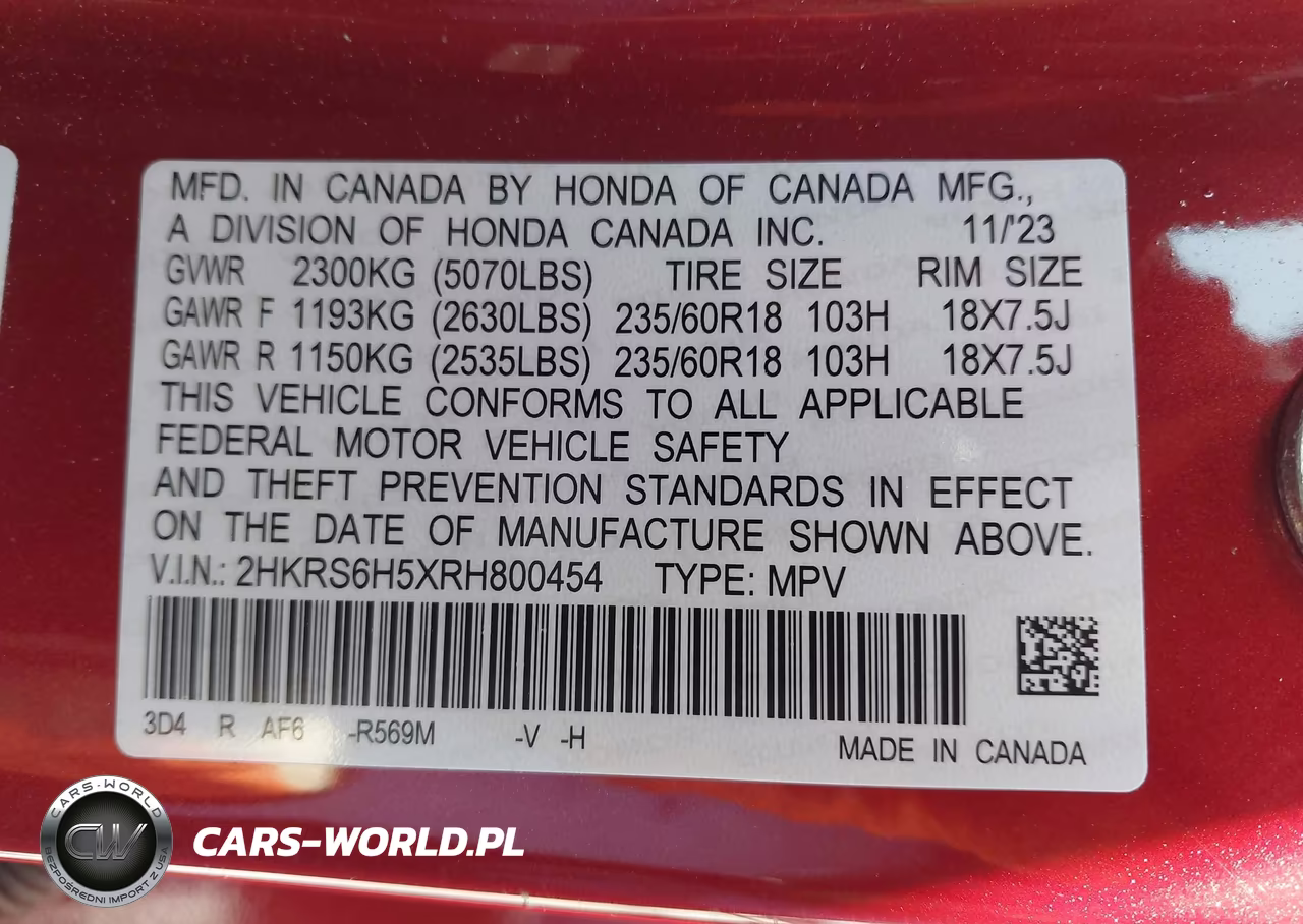 2024 Honda Cr-V Hybrid Sport VIN:2HKRS6H5XRH800454 - 9