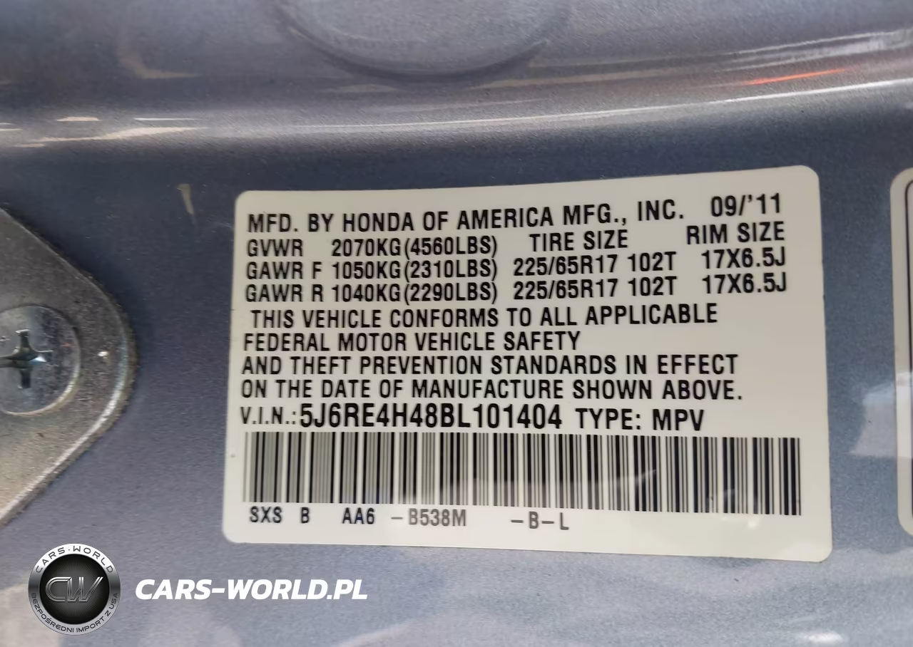 2011 Honda Cr-V Se VIN:5J6RE4H48BL101404 - 9