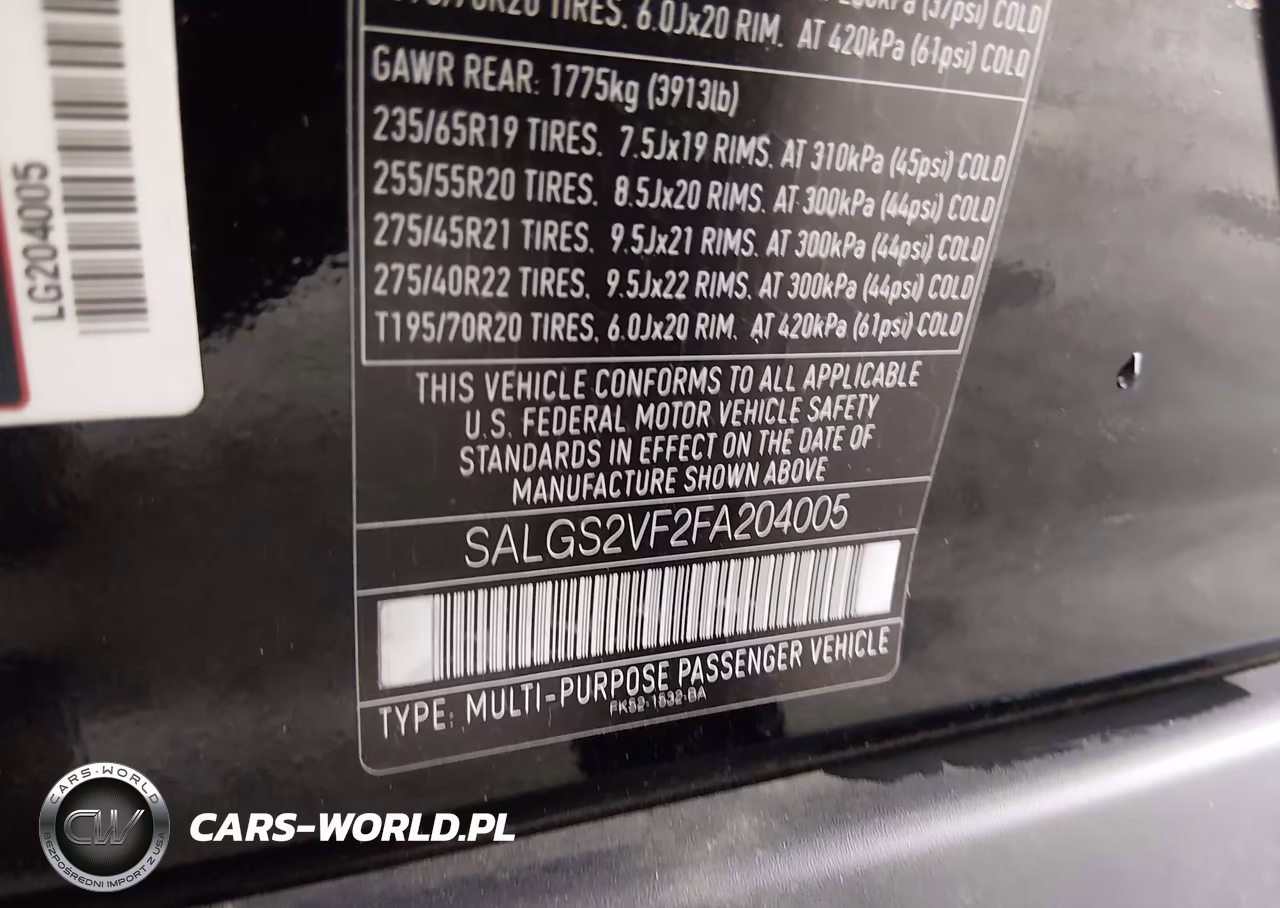 2015 Land Rover Range Rover 3.0L V6 Supercharged Hse VIN:SALGS2VF2FA204005 - 9