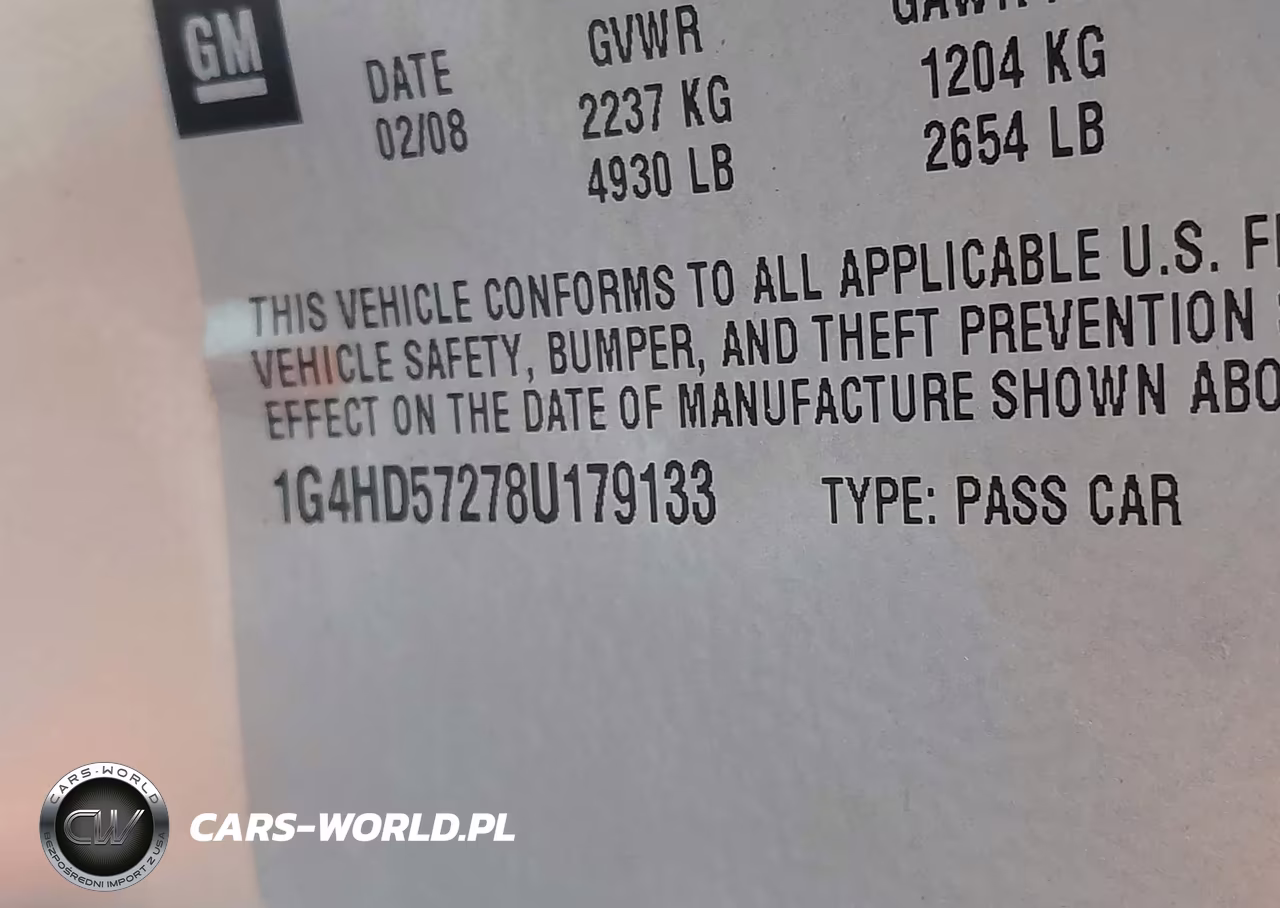 2008 Buick Lucerne Cxl VIN:1G4HD57278U179133 - 9