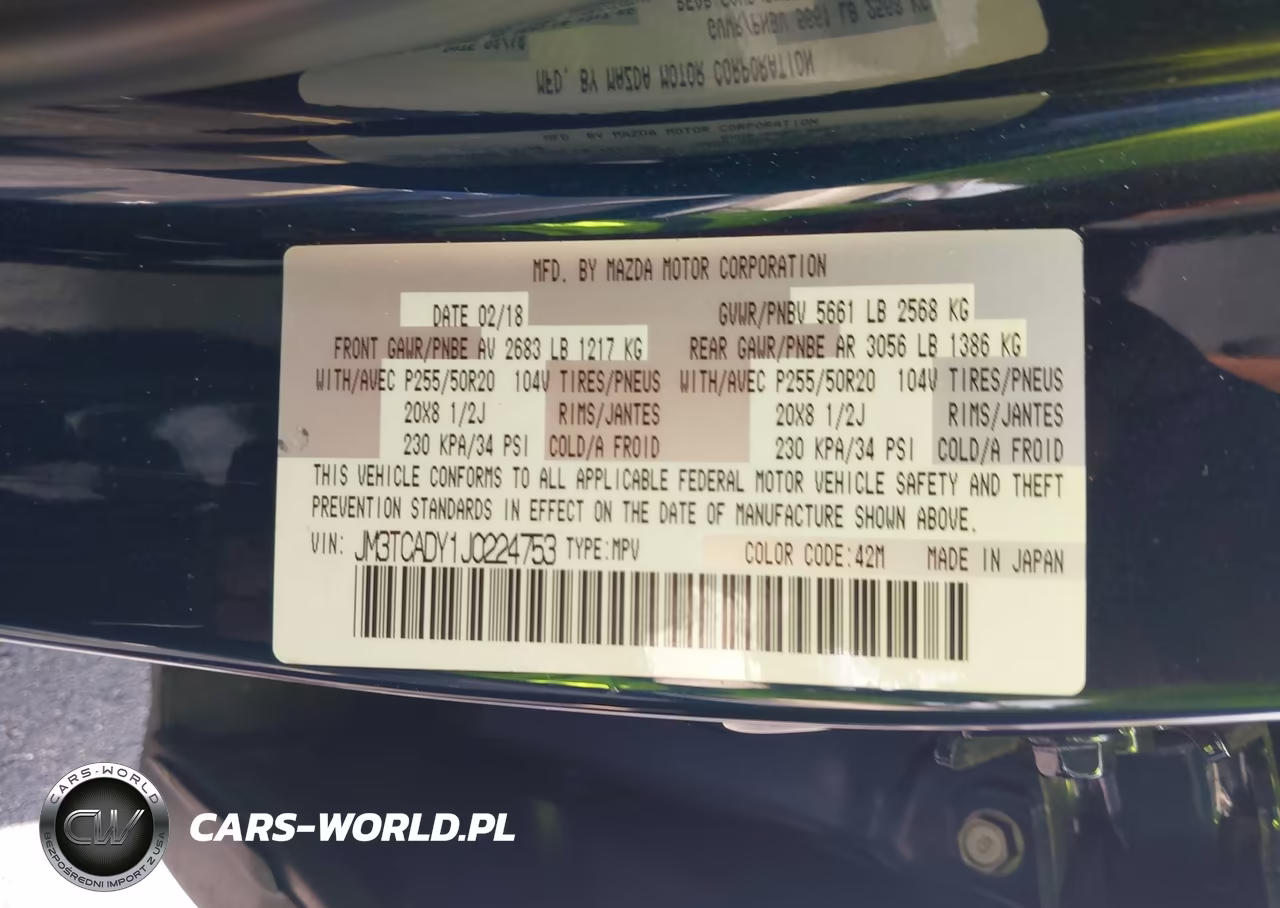 2018 Mazda Cx-9 Grand Touring VIN:JM3TCADY1J0224753 - 9