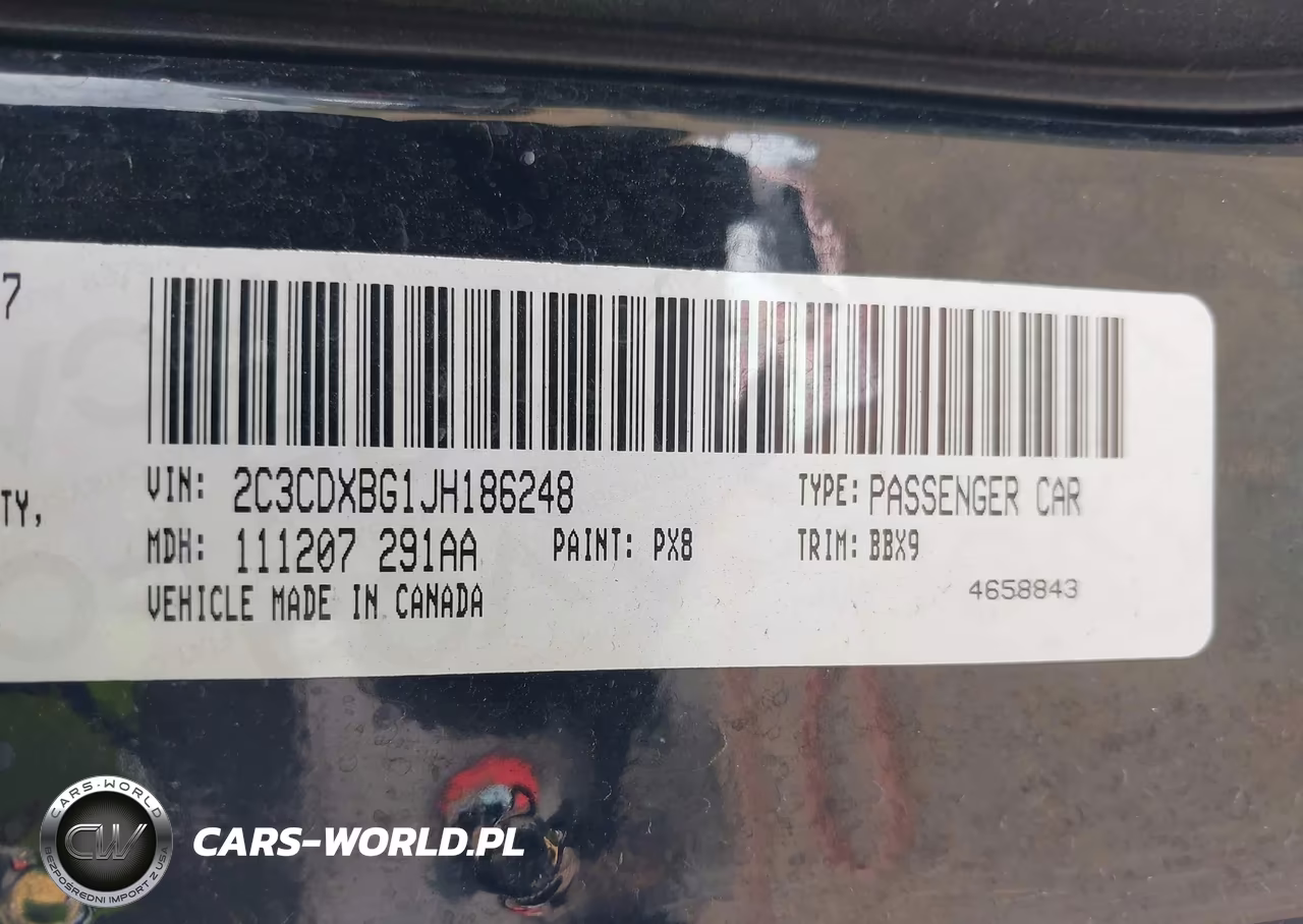 2018 Dodge Charger Sxt Rwd VIN:2C3CDXBG1JH186248 - 9