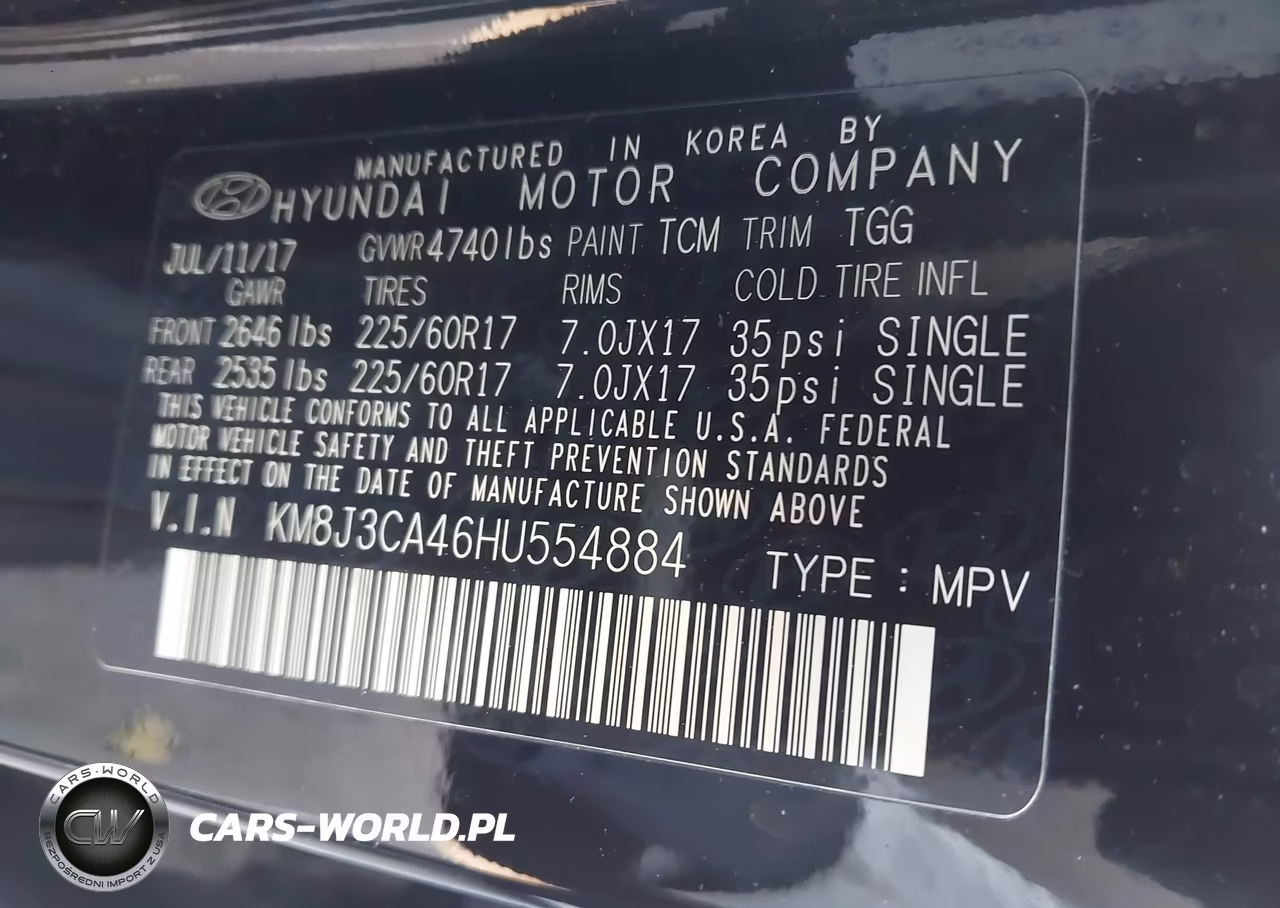 2017 Hyundai Tucson Se VIN:KM8J3CA46HU554884 - 9