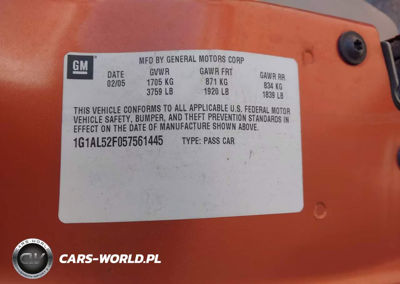 2005 Chevrolet Cobalt Ls VIN:1G1AL52F057561445 - 9