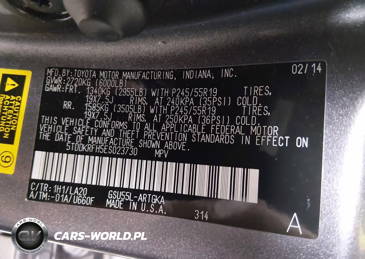 2014 Toyota Highlander Limited Platinum V6 VIN:5TDDKRFH5ES023730 - 9