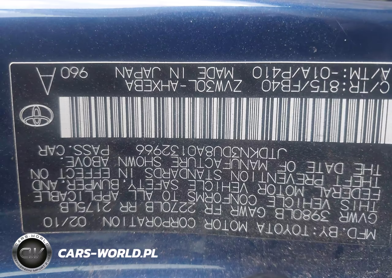 2010 Toyota Prius Ii VIN:JTDKN3DU8A0132966 - 9