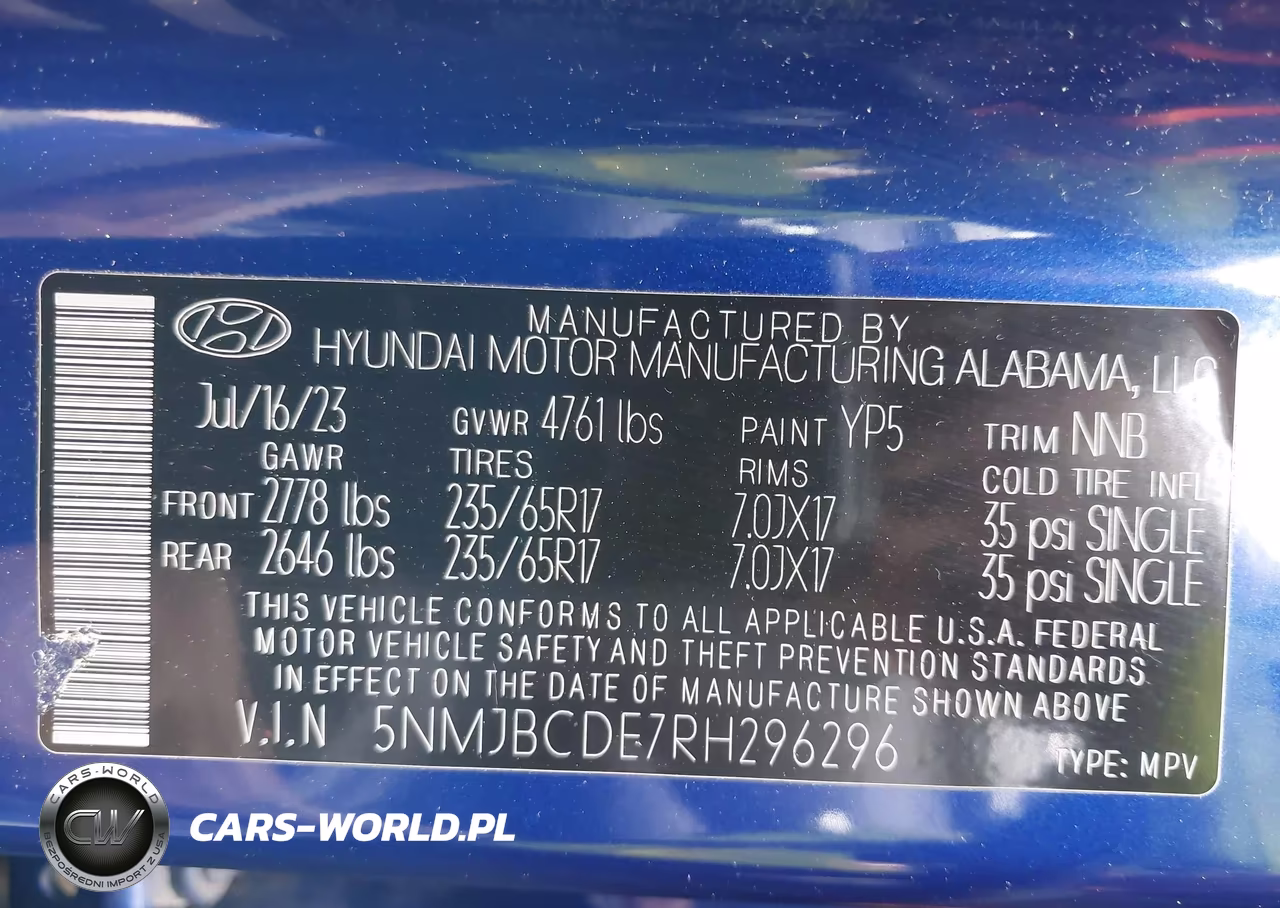 2024 Hyundai Tucson Sel VIN:5NMJBCDE7RH296296 - 9