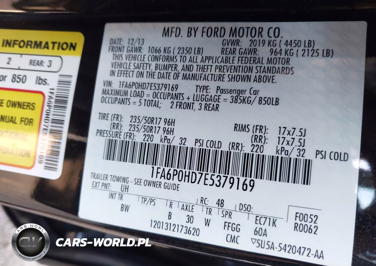 2014 Ford Fusion Se VIN:1FA6P0HD7E5379169 - 9