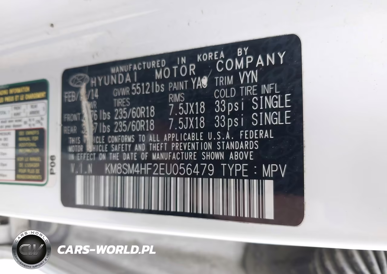 2014 Hyundai Santa Fe Gls VIN:KM8SM4HF2EU056479 - 9