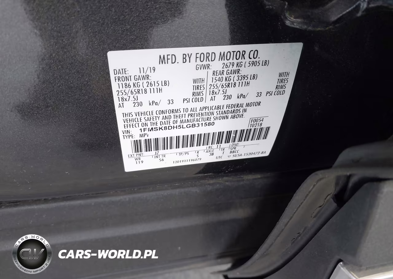 2020 Ford Explorer Xlt VIN:1FMSK8DH5LGB31580 - 9