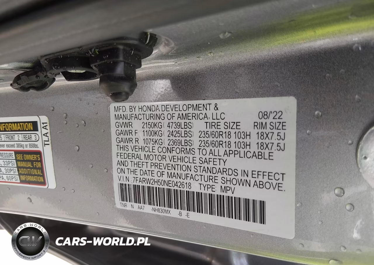 2022 Honda Cr-V Awd Ex VIN:7FARW2H50NE042618 - 9