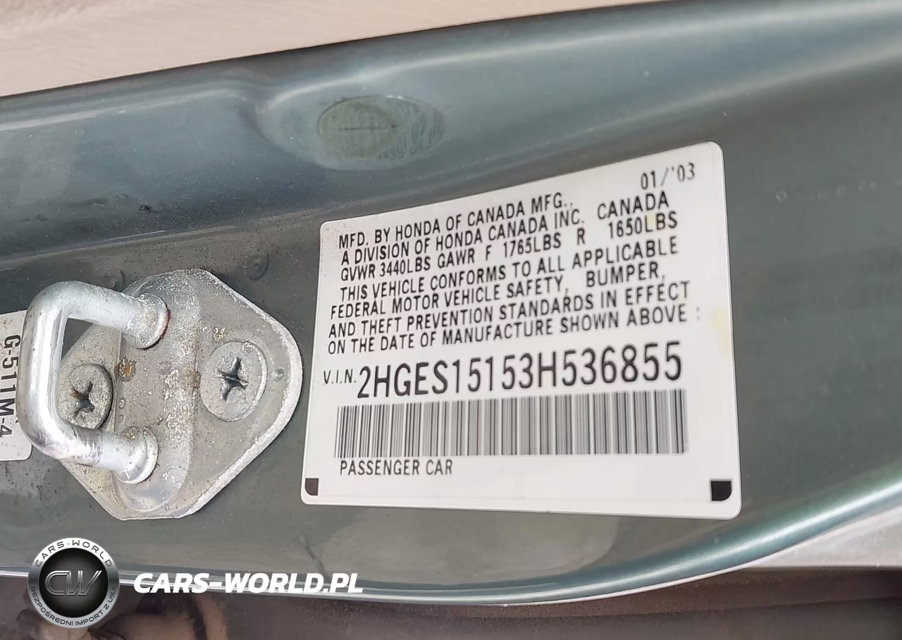 2003 Honda Civic Dx VIN:2HGES15153H536855 - 9