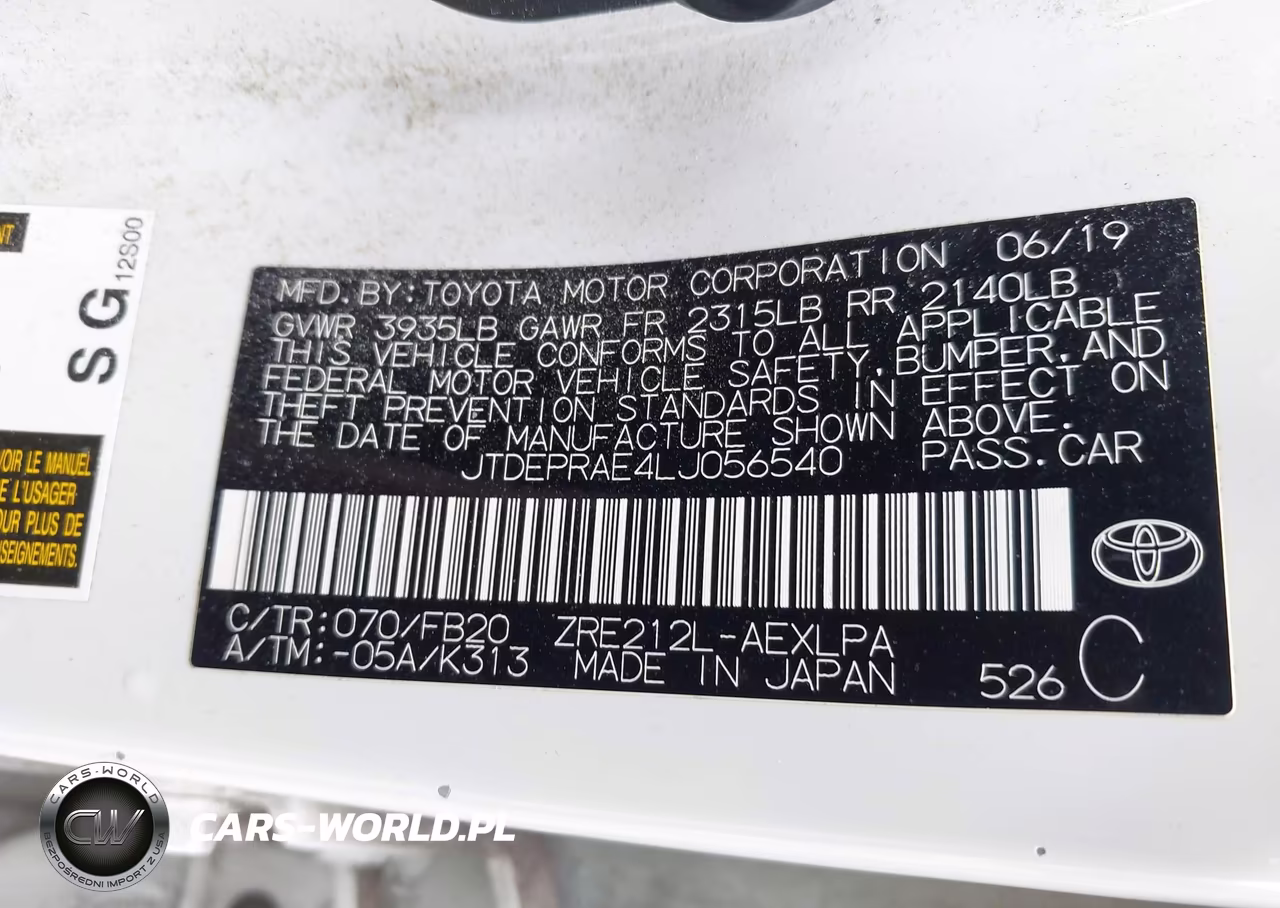 2020 Toyota Corolla Le VIN:JTDEPRAE4LJ056540 - 9
