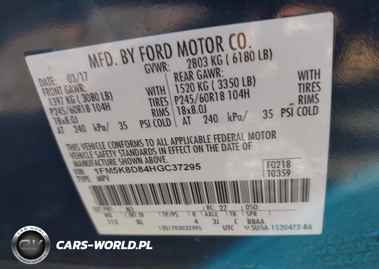 2017 Ford Explorer Xlt VIN:1FM5K8D84HGC37295 - 9