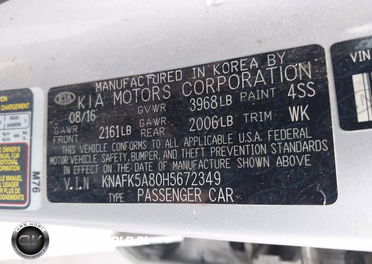 2017 Kia Forte Lx VIN:KNAFK5A80H5672349 - 9