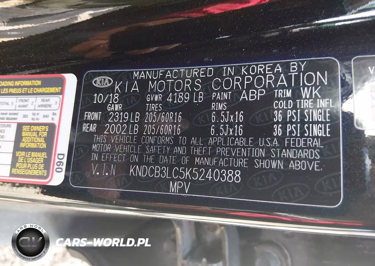 2019 Kia Niro Lx VIN:KNDCB3LC5K5240388 - 9
