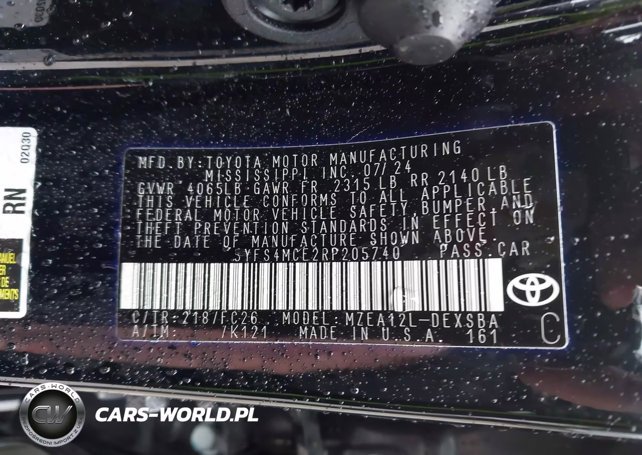 2024 Toyota Corolla Se VIN:5YFS4MCE2RP205740 - 9