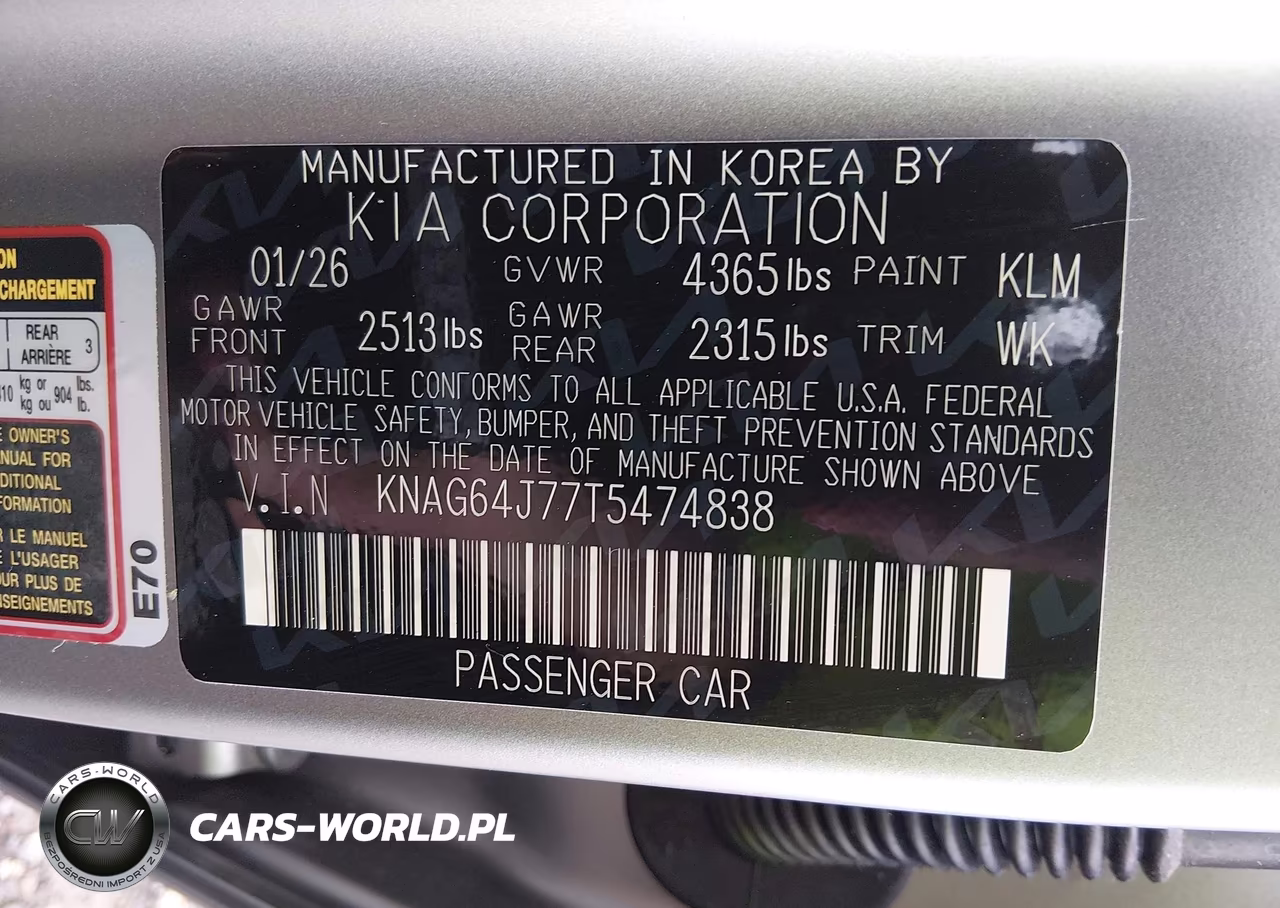 2026 Kia K5 Gt-Line Fwd VIN:KNAG64J77T5474838 - 9