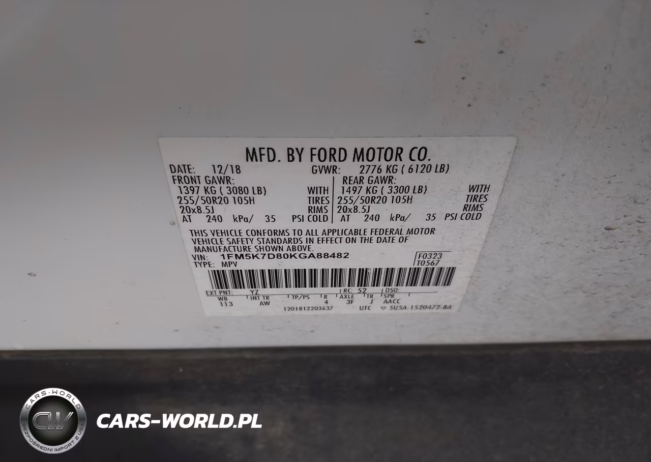 2019 Ford Explorer Xlt VIN:1FM5K7D80KGA88482 - 9