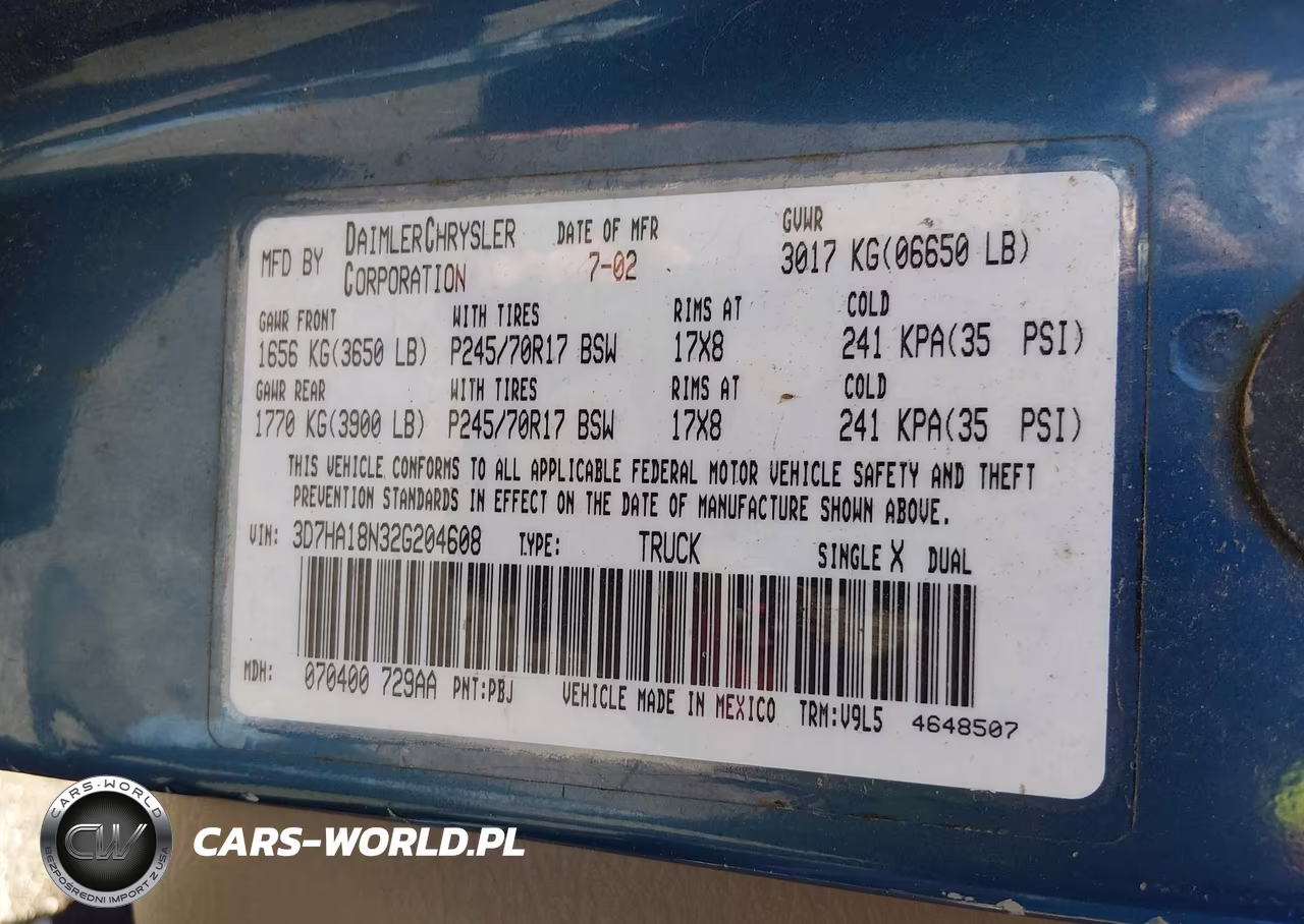 2002 Dodge Ram 1500 St VIN:3D7HA18N32G204608 - 9