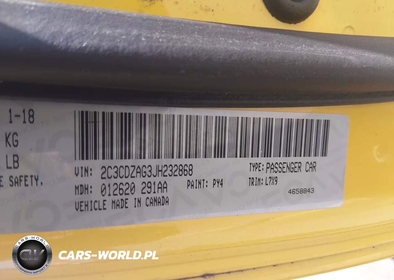 2018 Dodge Challenger Sxt VIN:2C3CDZAG3JH232868 - 9
