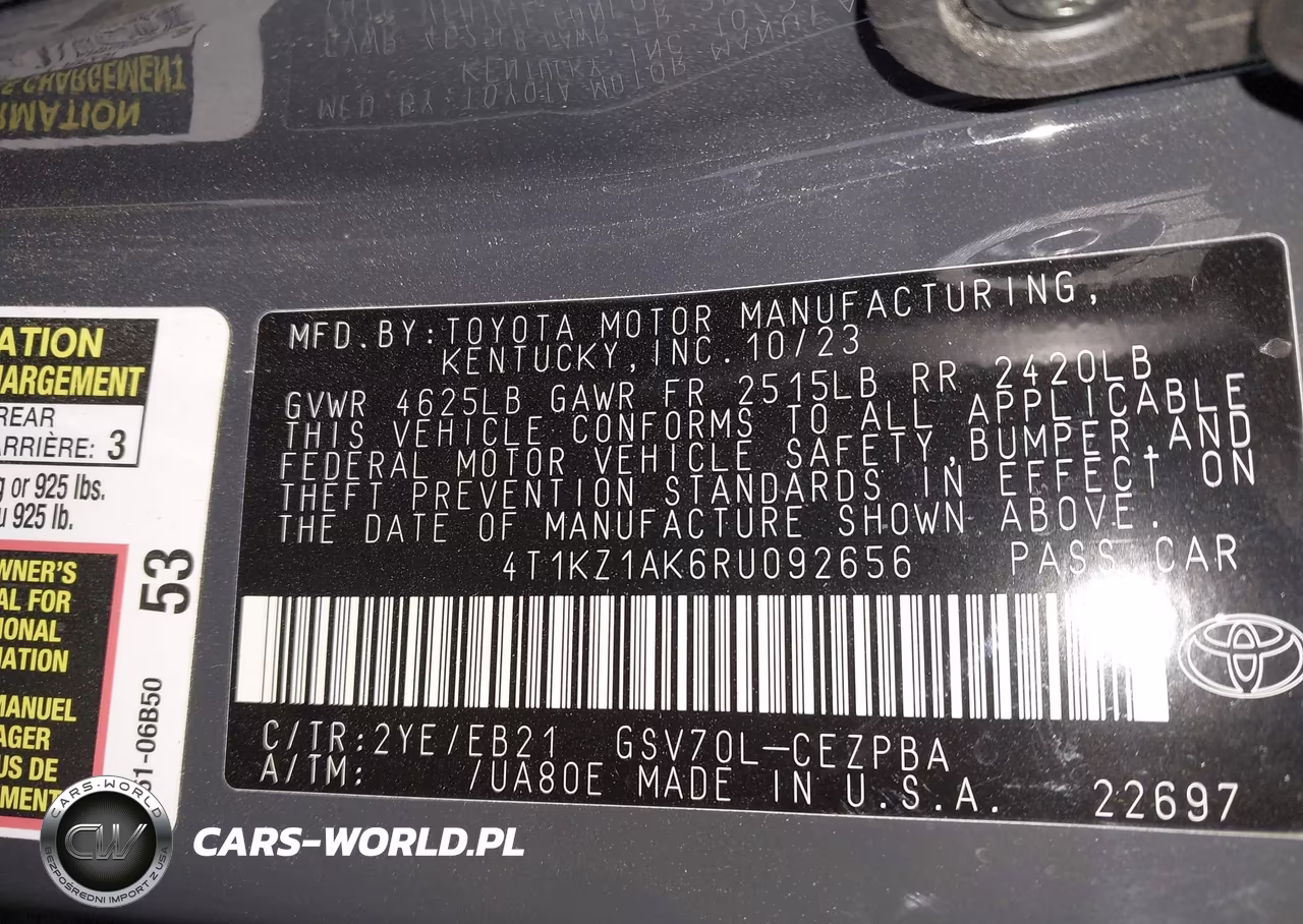2024 Toyota Camry Trd V6 VIN:4T1KZ1AK6RU092656 - 9